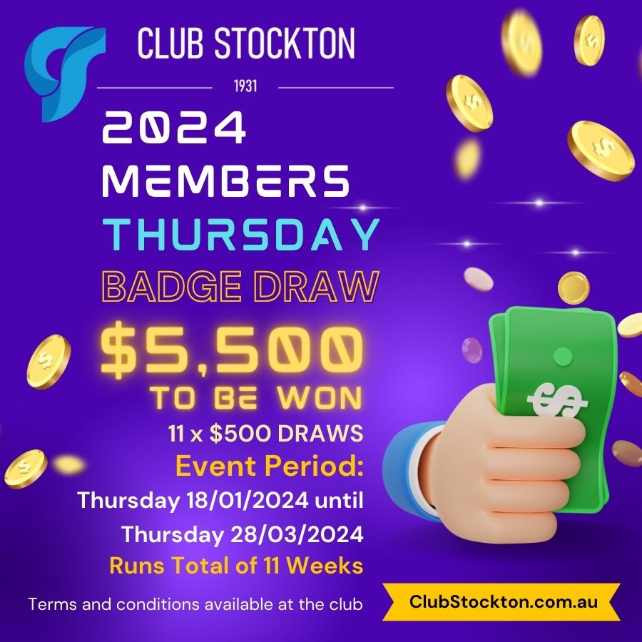 Club Stockton 2024 members Thursday Draw