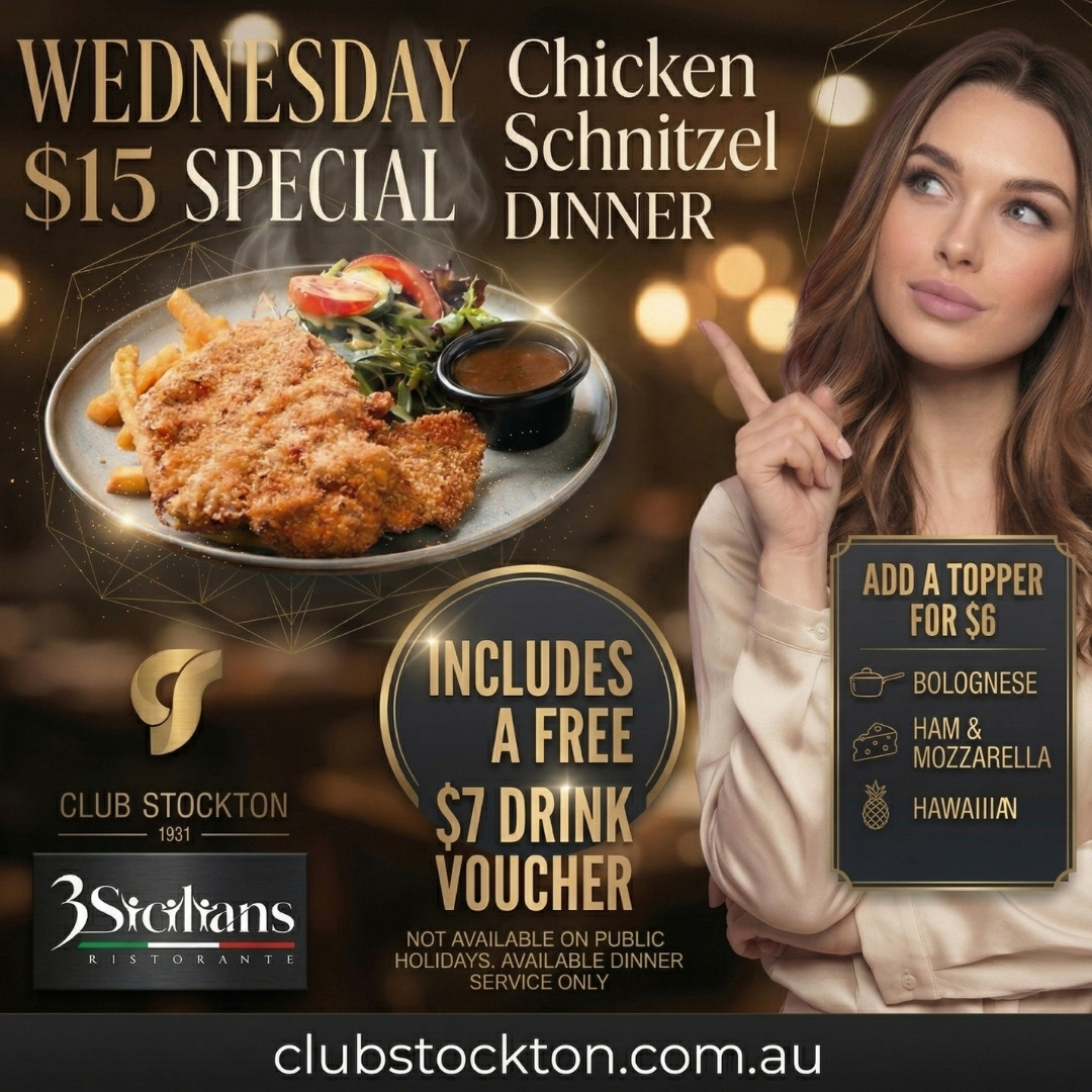 3Sicilians 15 dollar WEDNESDAY Chicken Schnitzel