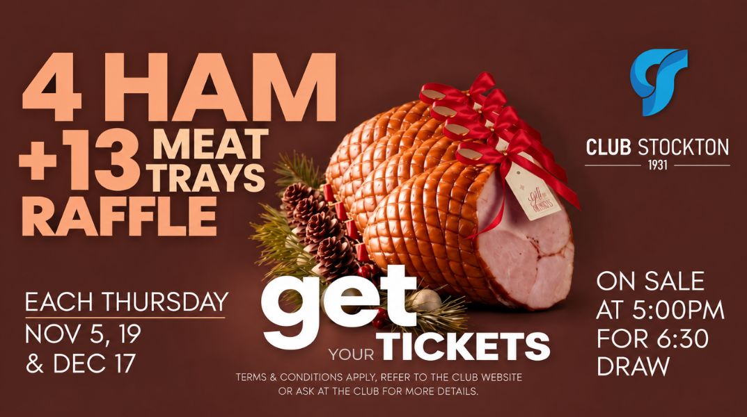 4 Ham Raffle plus 13 meat trays Club Stockton