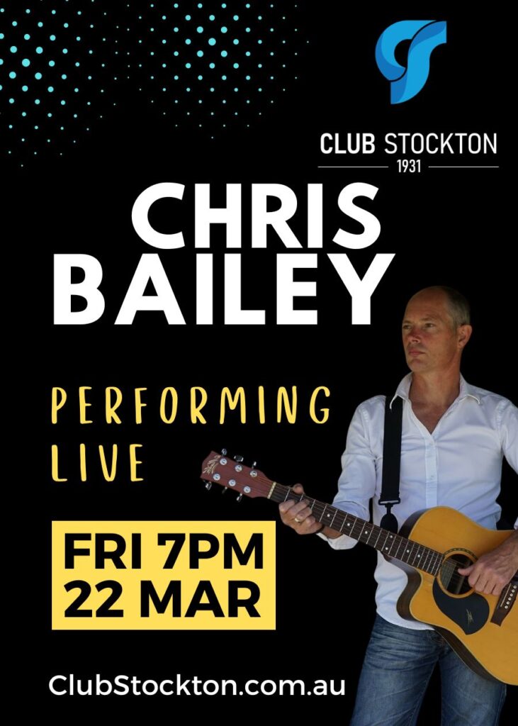 Chris Bailey performing live at Club Stockton