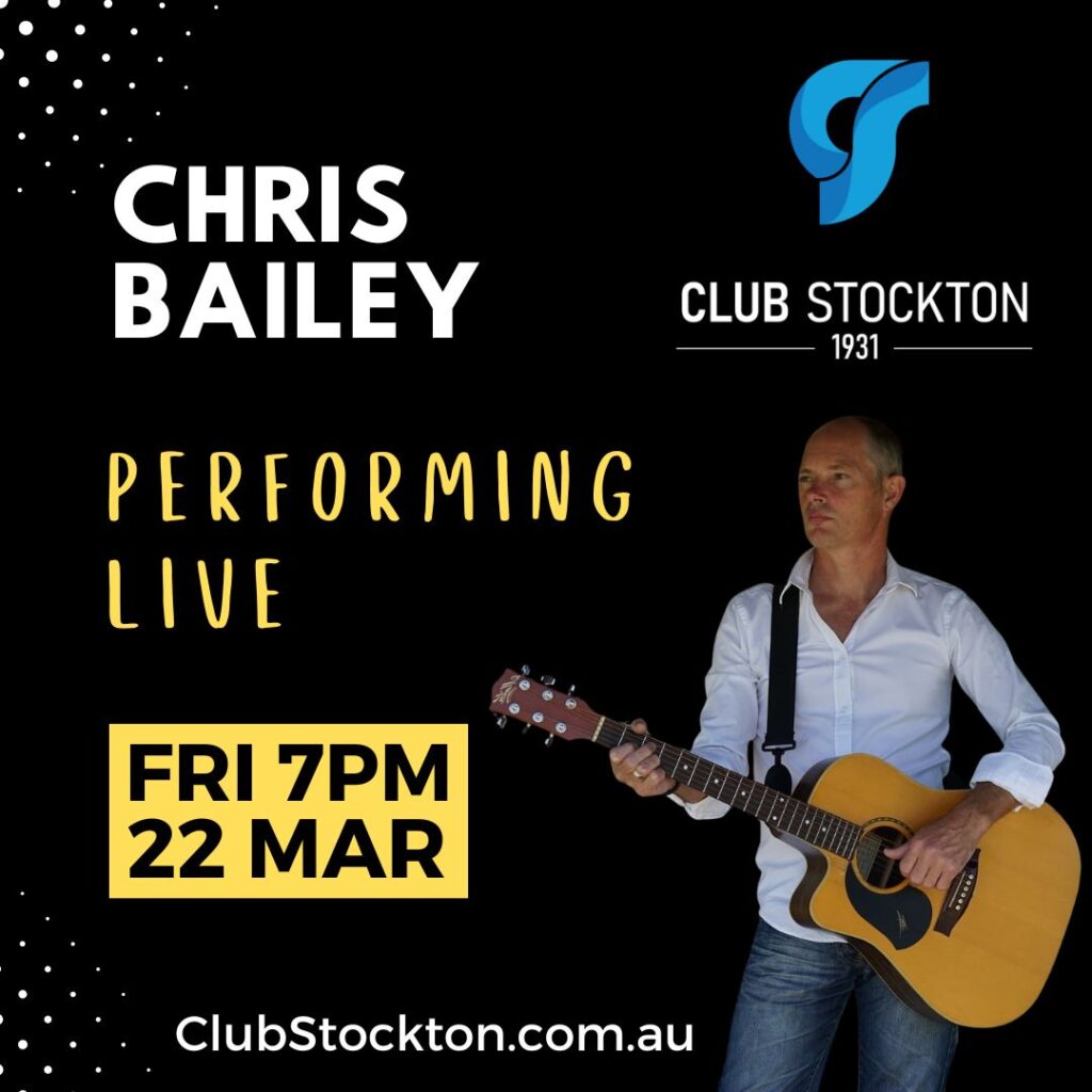 Chris Bailey performing live at Club Stockton