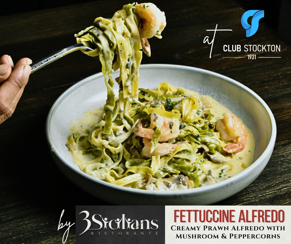 FETTUCCINE ALFREDO 3Sicilians at Club Stockton