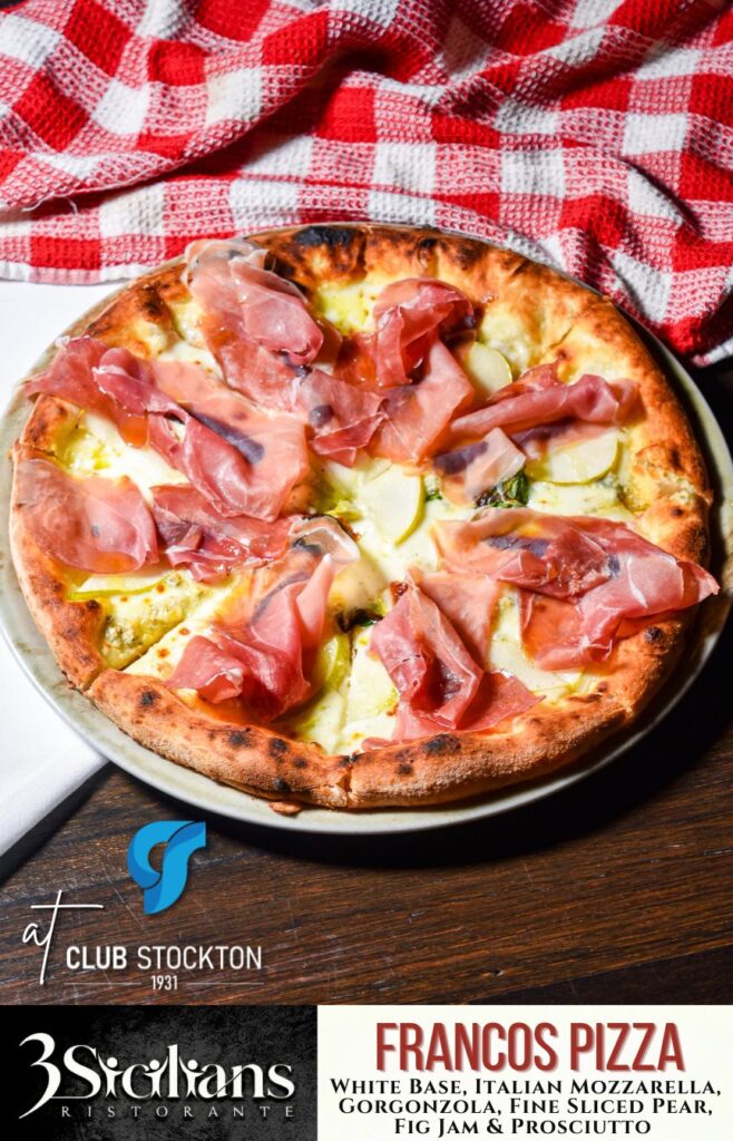 Francos Pizza 3Sicilians at Club Stockton 10092026 Francos Pizza 3Sicilians at Club Stockton