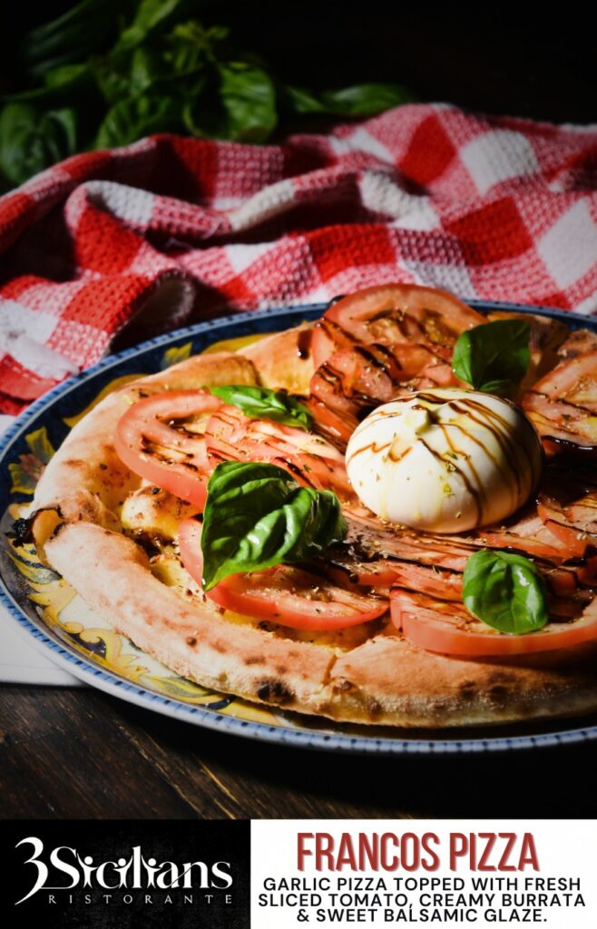 Francos pizza Special 3Sicilains at Club Stockton