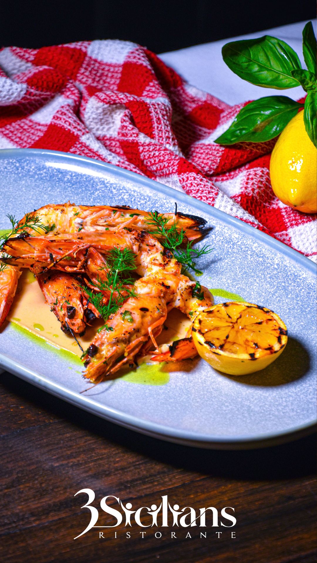 Gamberoni Entree 3Sicilians at Club Stockton
