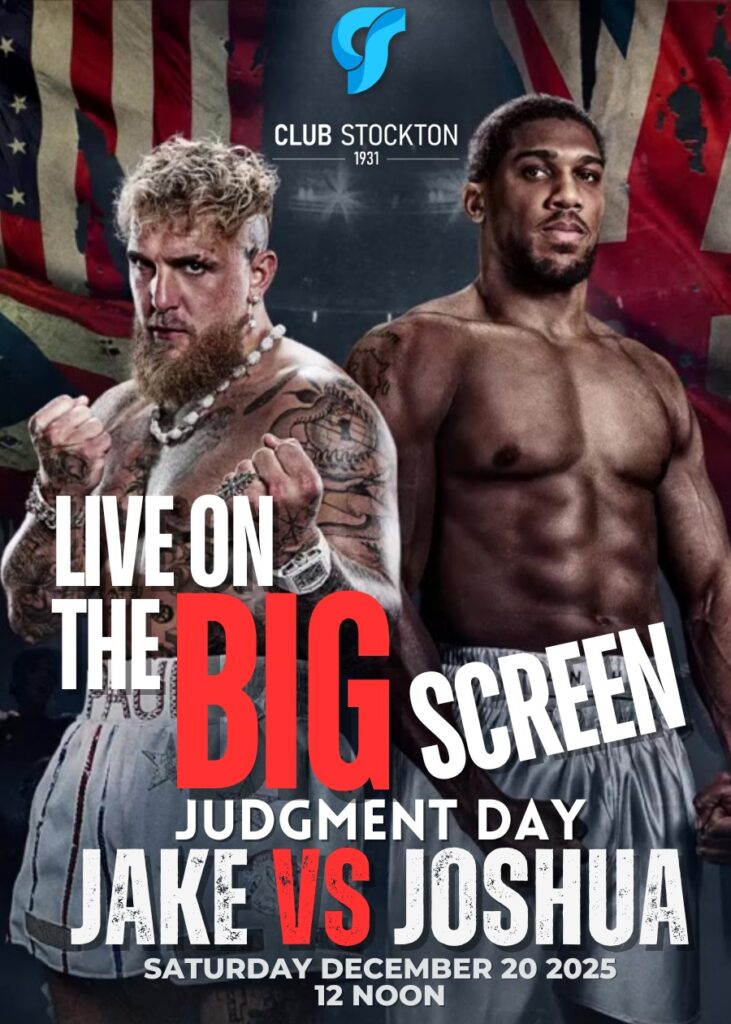 JAKE vs JOSHUA Live on the BIG Screen at Club Stockton