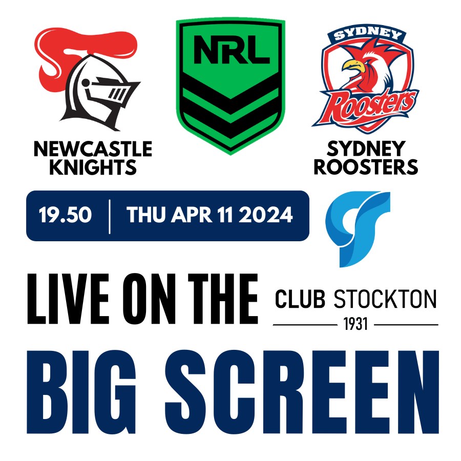 Knights vs Roosters NRL Round 6 Thursday April 11 7.50 pm