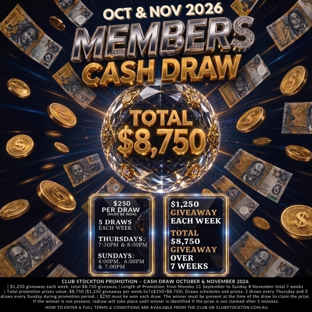 MEMBERS CASH DRAW OCT NOV 2026