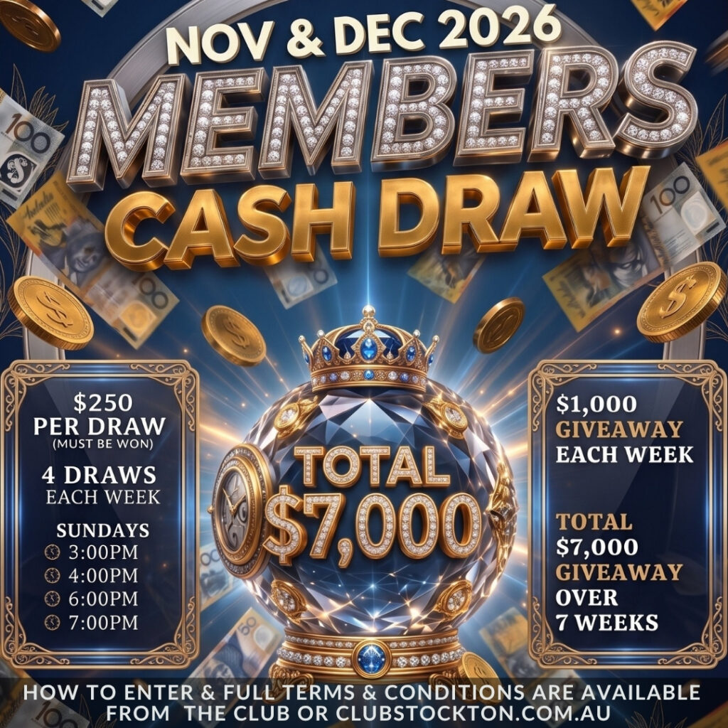 Get ready for the Members Cash Draw Nov & Dec 2026 with multiple weekly draws and a total of $7,000 in prizes to be won!