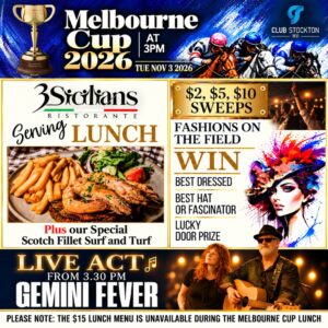 Melbourne Cup 2026 at Club Stockton