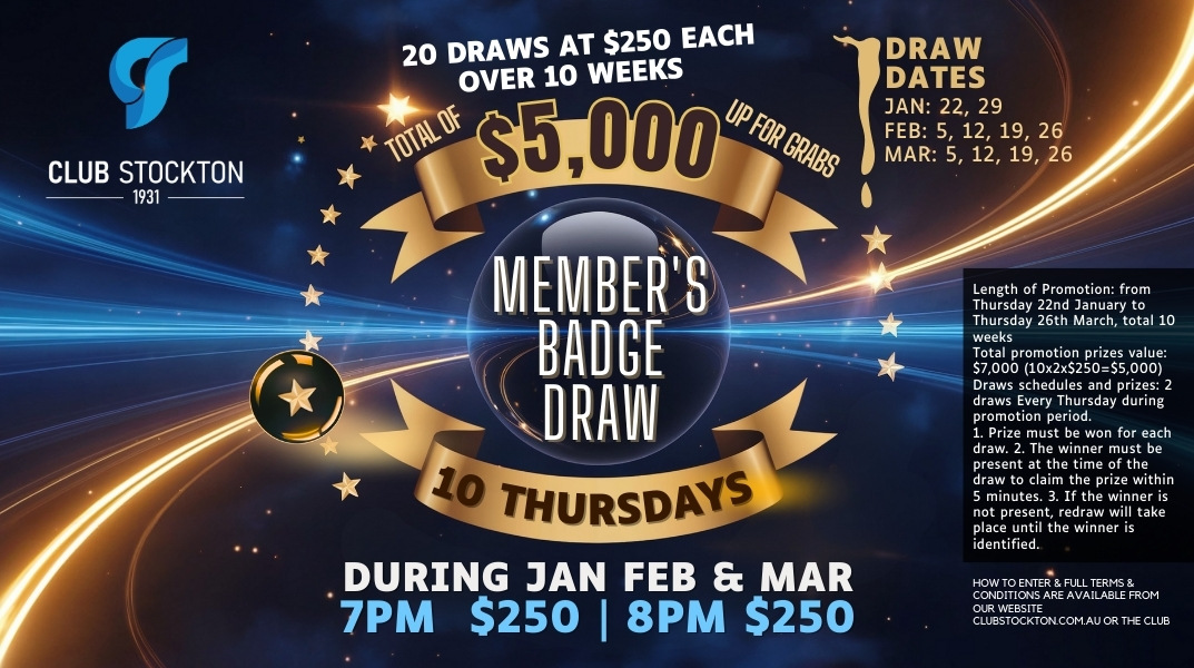 Members Badge Draw Jan Feb Mar 2026