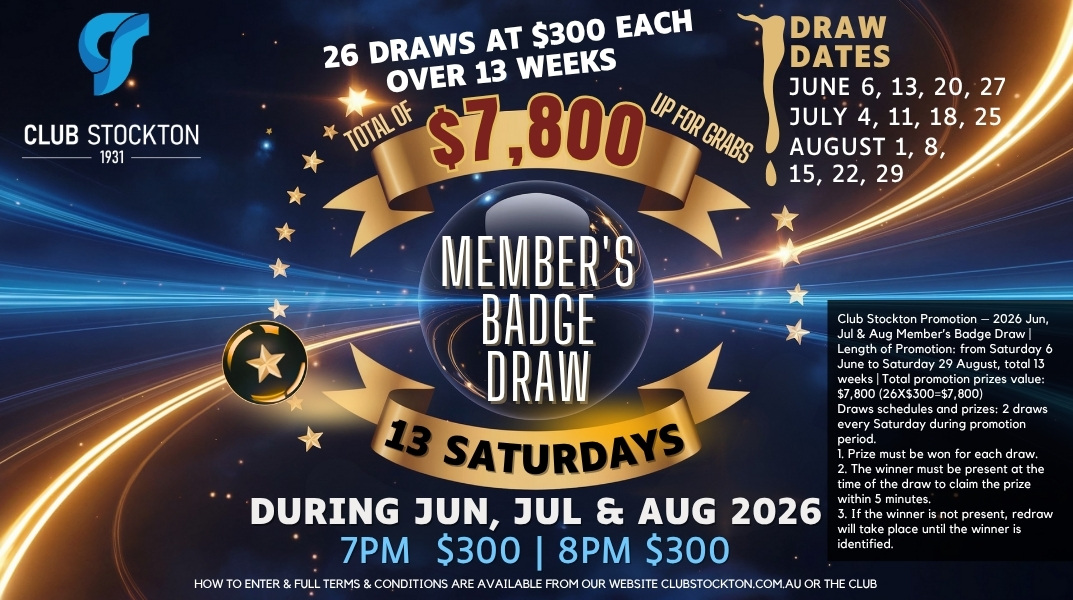 Members Badge Draw June July August 2026