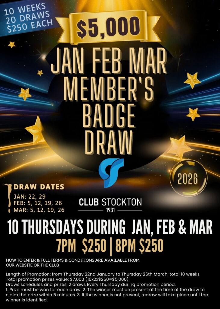 Members Badge Draw Jan Feb Mar 2026