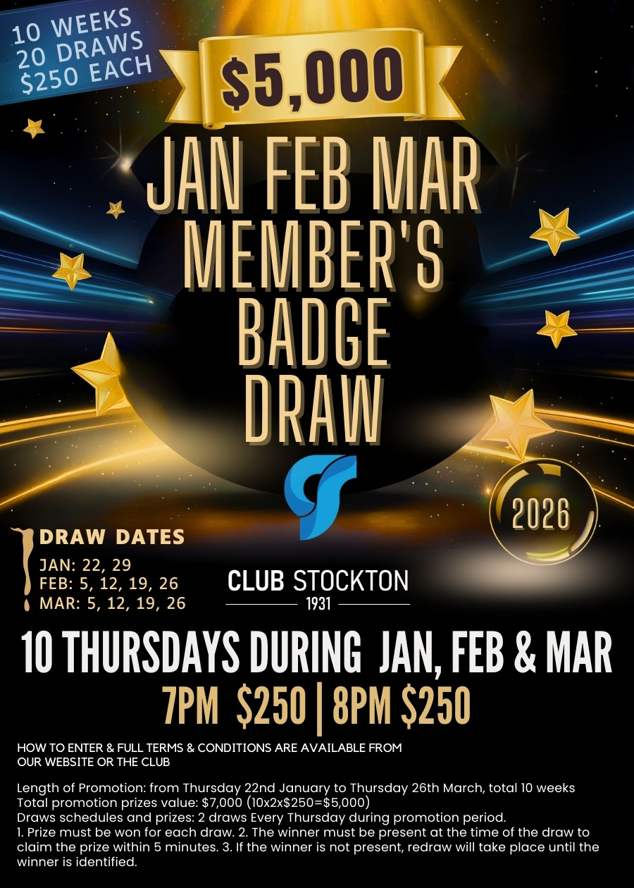 Members Badge Draw Jan Feb Mar 2026