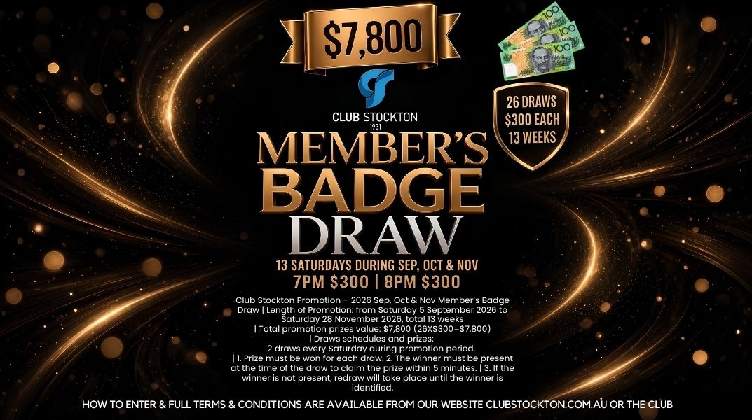 Member’s Badge Draw Sep, Oct & Nov 2026
