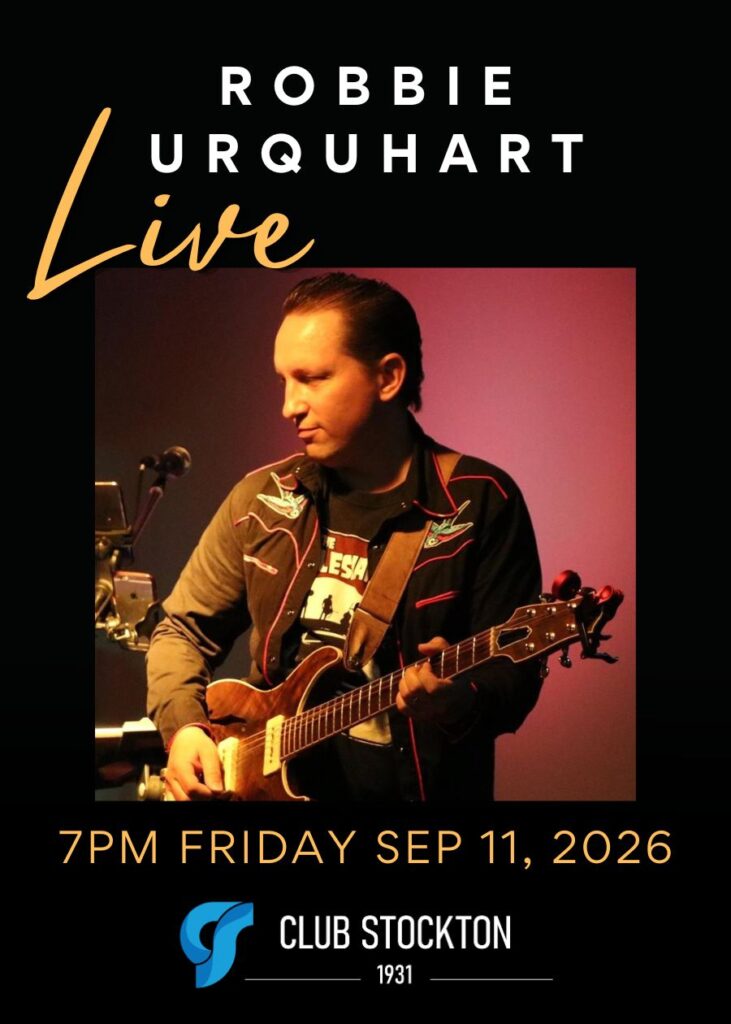 Robbie Urquhart live at Club Stockton