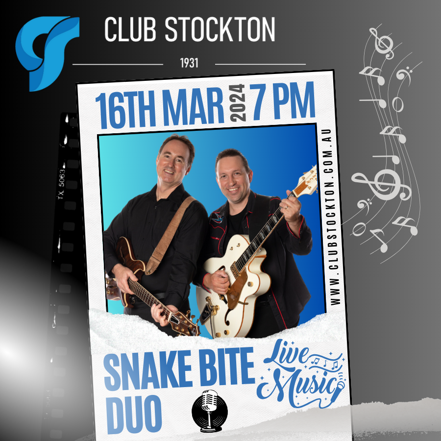 Snake Bite Duo performing live at Club Stockton