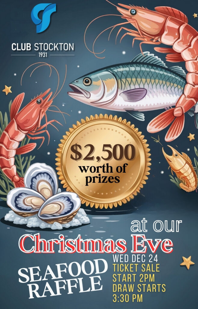 Club Stockton $2500 Seafood Raffle