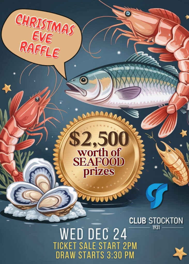 Christmas Eve Seafood Raffle Club Stockton