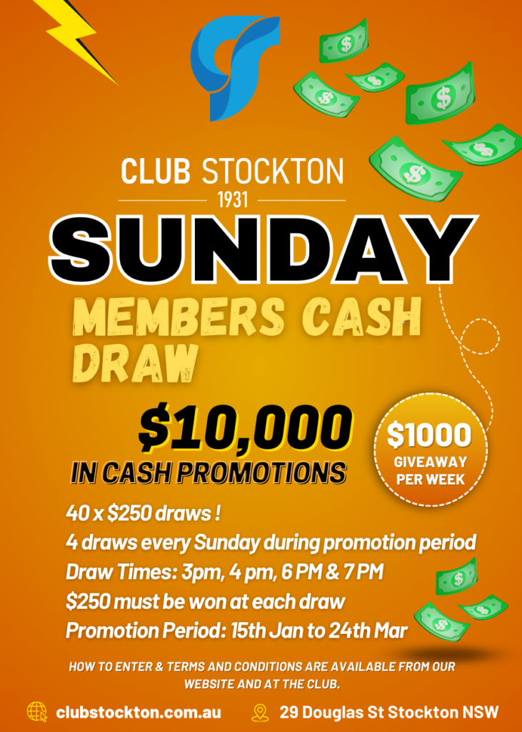 Club Stockton Promotion – $10,000 Cash Draw