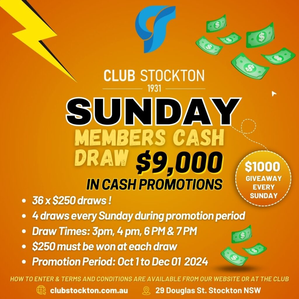 Sunday Members Draw Oct 1 to Dec 1 2024