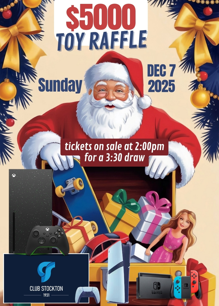 Club Stockton Toy Raffle