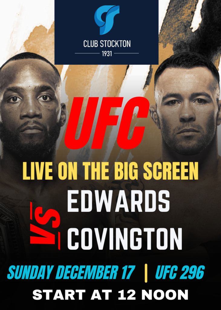 UFC 296 Leon Edwards vs Colby Covington.