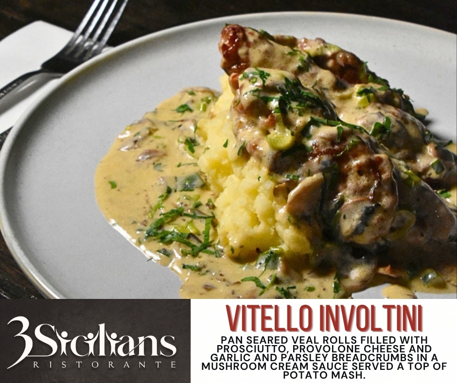 Vitello Involtini by 3Sicilians at Club Stockton