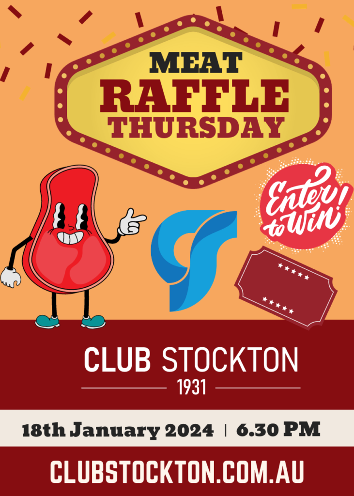 Club Stockton Thursday Meat Raffle 19 Jan 2024 6.30 pm